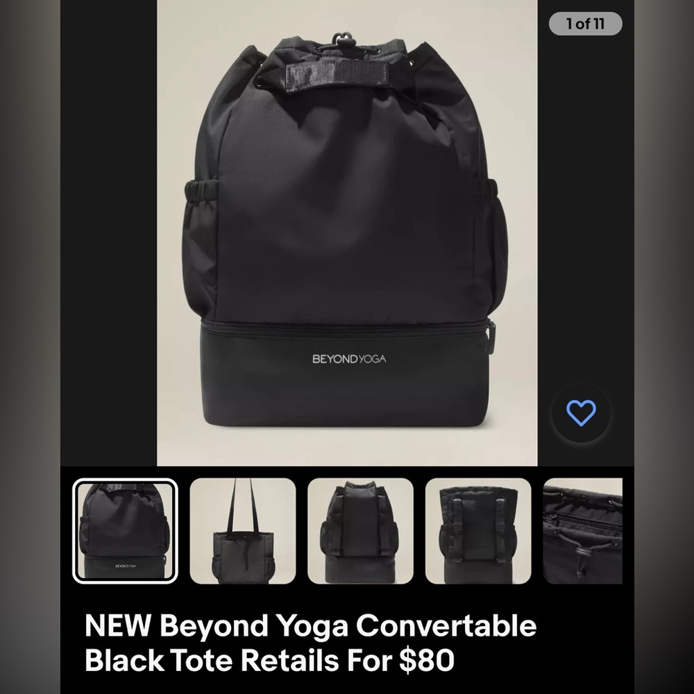 Beyond Yoga black backpack
